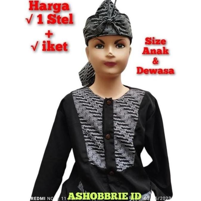 (( Sale )) Stelan Baju Pangsi Anak Laki/Baju Pangsi Adat Sunda Free