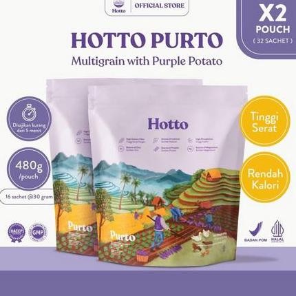 

Hotto Purto Multigrain 1 Pouch (16 Sachet) Oat Multigrain With Purple Best Seller