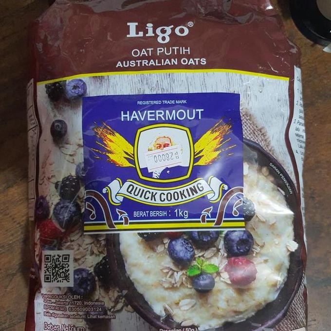 

Ligo Havermout 1Kg / Quick Cooking White Oats / Oat / Oatmeal Promo