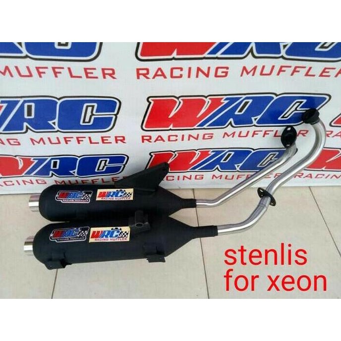 knalpot WRC Xeon Karbu stenlis/ aksesoris motor / kanlpot Racing