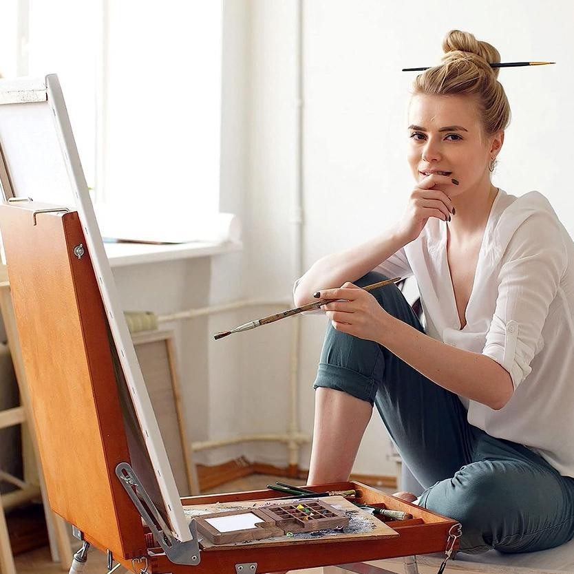 

Mini Palette Wooden Magnetic / Magnetic Wooden Palette For Watercolor / Palette Kayu Mini Watercolor SV9