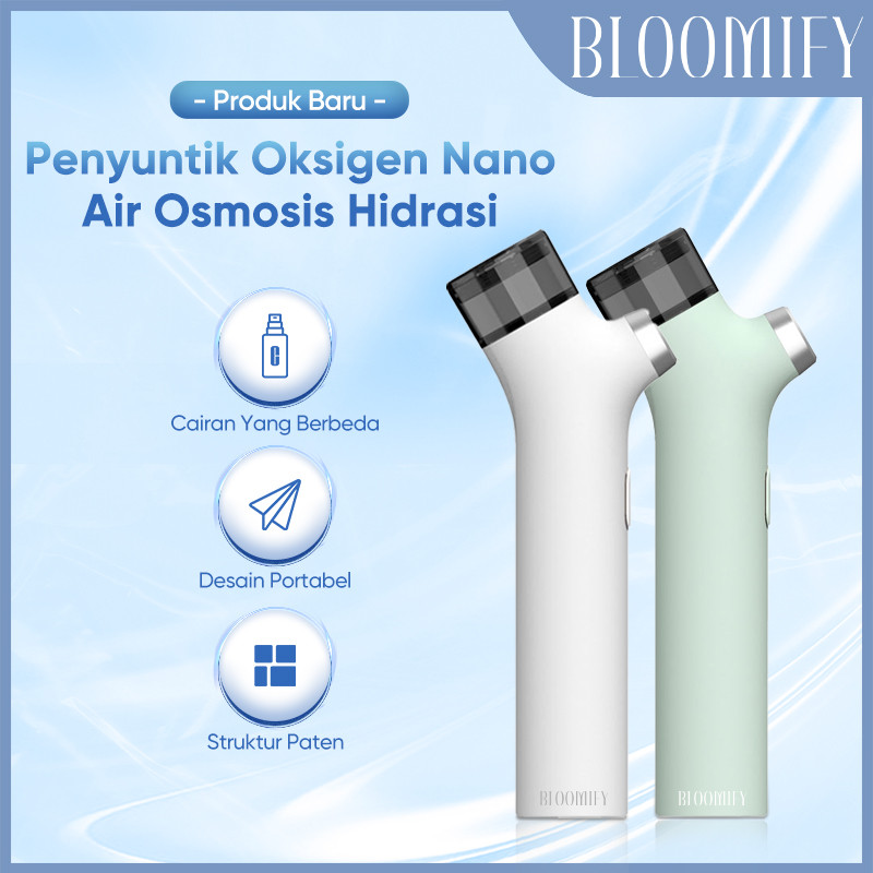 BLOOMIFY Alat Penyemprot Pelembap Wajah/Alat Penyemprot Pelembap Injeksi Oksigen Bertekanan Tinggi/A