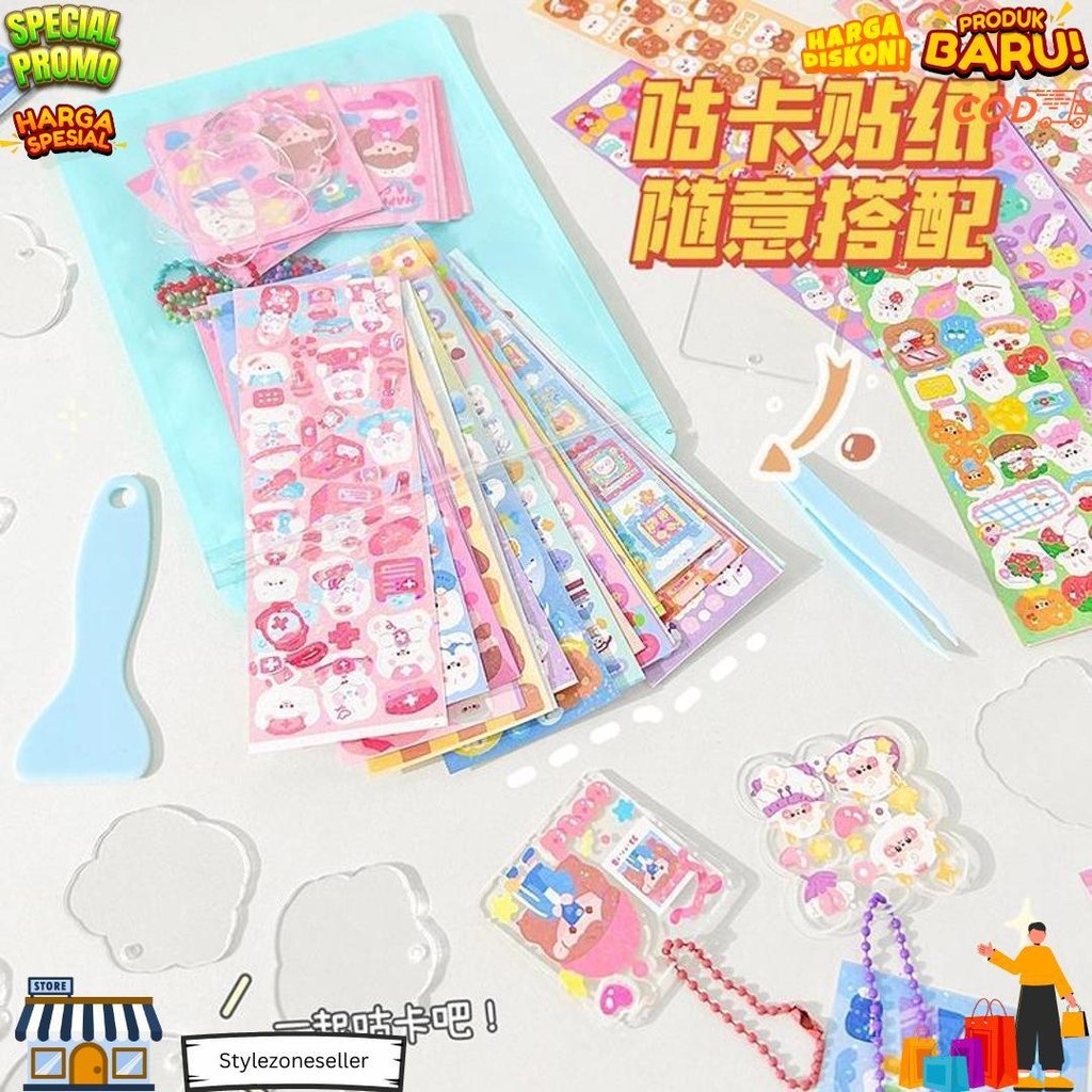

Stiker Kartun Kpop Goo Card Diy Untuk Dekorasi Scrapbook Promo Puncak