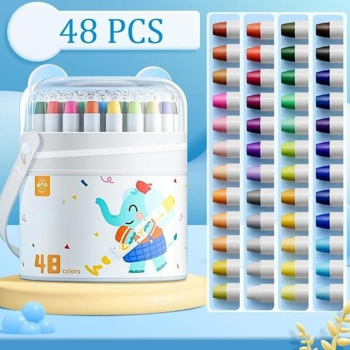 

CRAYON PUTAR WASHABLE 36/48 COLOR CRAYON FOR KIDS TIDAK BERACUN YANG DAPAT DICUCI PASTEL MINYAK KRAYON PLASTIK KRAYON WARNA SEKOLAH TERBARU ASLI 100% ORIGINAL OFFICIAL MODERN GARANSI BRAND TERLARIS DISKON GROSIR COD TREND 2025 NEGO BAYAR DI TEMPAT DISKON