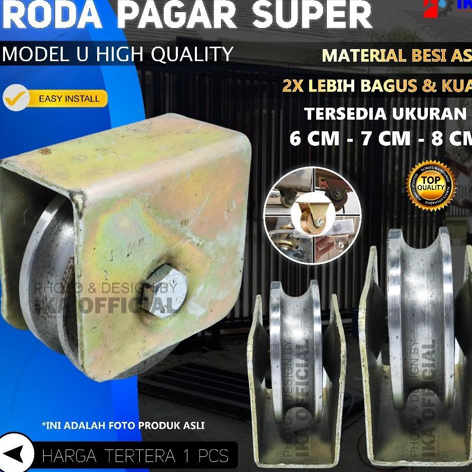 Roda Pagar Besi Cor 6 7 8Cm Roda Pintu Gerbang Rumah Roda Pintu Pagar Besi Roda Pagar El U V Roda Be