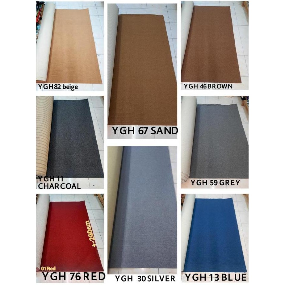 Karpet lantai karpet kantor karpet meteran polos karpet hotel lebar 4m