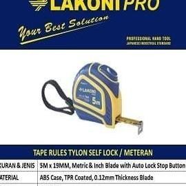PROMO Meteran 5m LAKONI PRO 172519/Tape Rules Tylon Self Lock LAKONIPRO