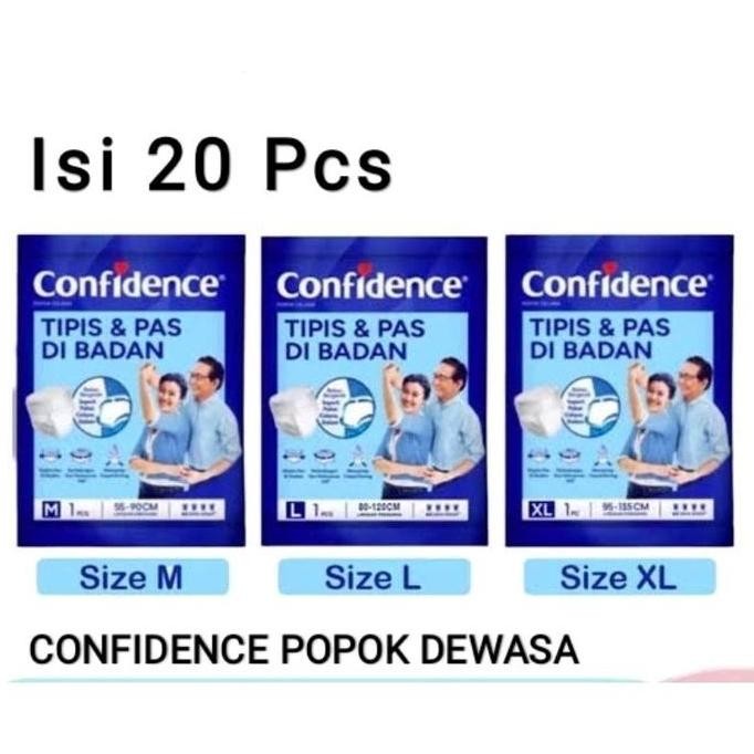 Confidence popok dewasa M/L/XL isi 20pcs -confidence pants popok dewasa