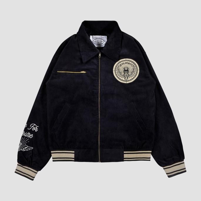 Evilspirit Varsity Jacket - Quilla Navy Unisex (Best Quality)