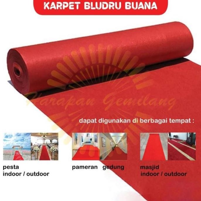 Karpet Bludru Meteran BUANA Karpet Panggung / Pameran Karpet Masjid