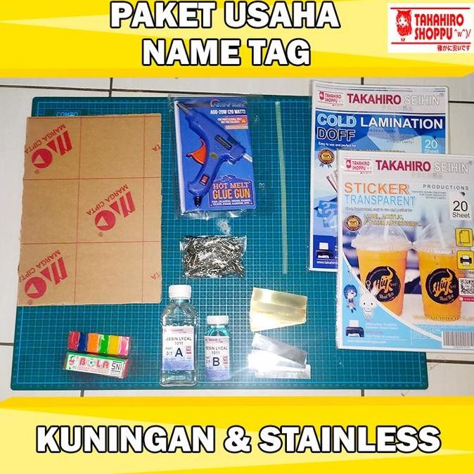 

HARGA DISC - PAKET USAHA NAME TAG KUNINGAN & STAINLESS