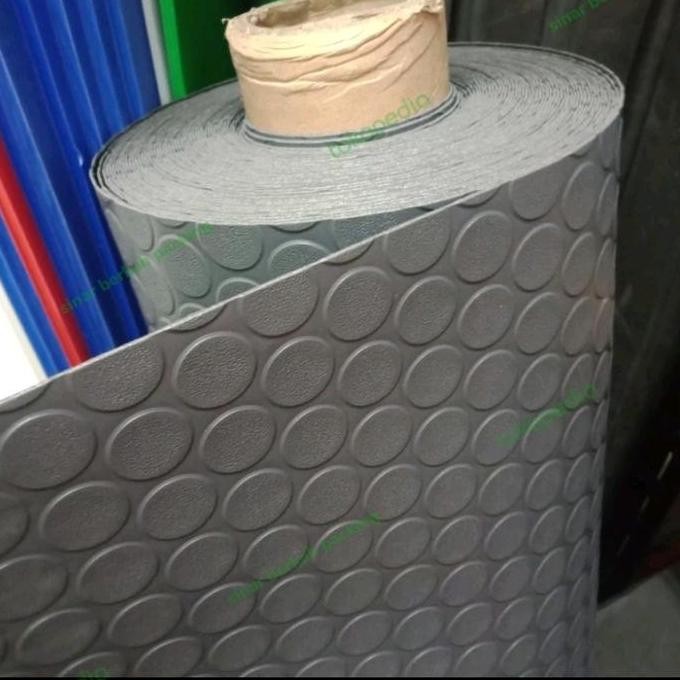 Karpet Karet meteran dengan motif koin, tebal 4mm