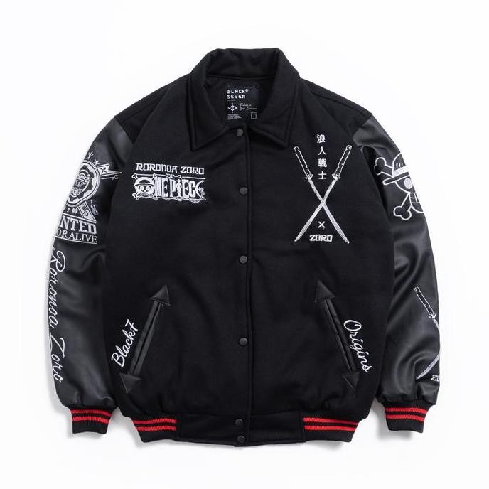 Varsity Jacket New Edition Original Blackseven | Red Zoro Samurai (Best Quality)