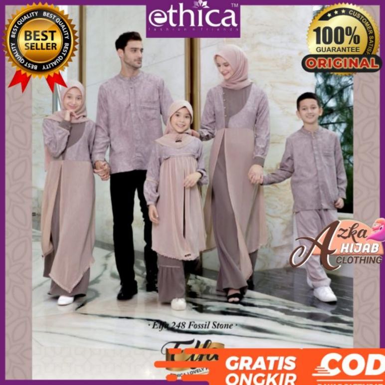 SARIMBIT ETHICA 2023 ELFA 248 / BAJU COUPLE KELUARGA MODERN / BAJU MUSLIM COUPLE KELUARGA / BAJU LEB
