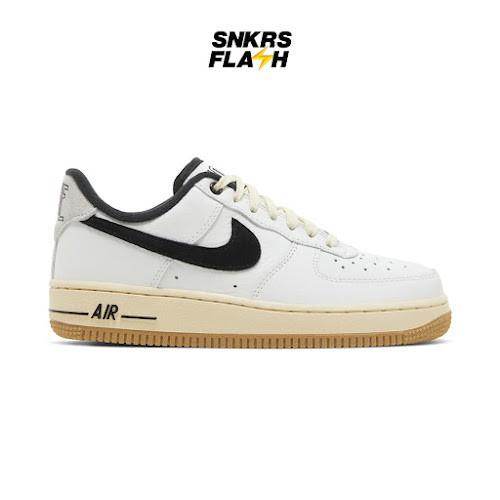 NIKE Force 1 07 Lx Summit White Black Muslin Sepatu Sneakers Wanita - DR0148101 - Size 36.5