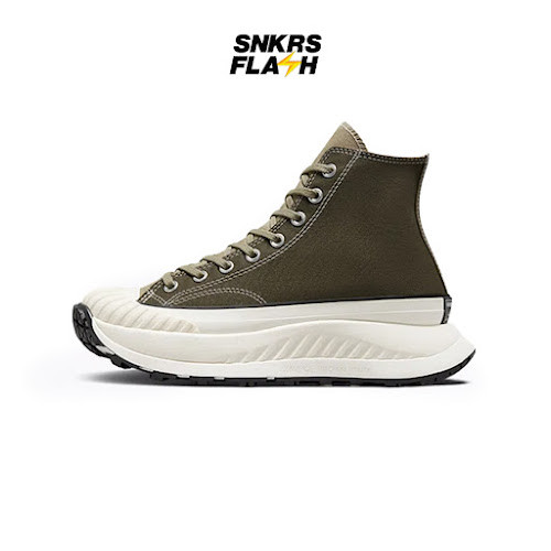 CONVERSE Chuck 70 At Cx High Utility Green Sepatu Sneakers Pria - A01681C - Size 43