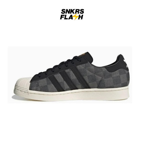 ADIDAS Superstar Atmos Denim Pack Grey Sepatu Sneakers Pria - GW3470 - Size 44.7