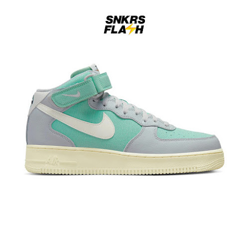 NIKE Force 1 Mid 07 Lx Grey Fog Green Sepatu Sneakers Pria - DQ8766002 - Size 38