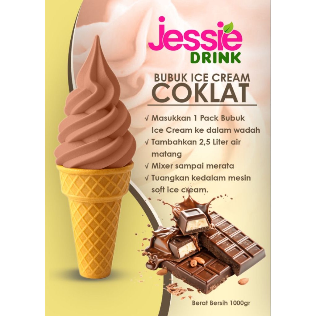 

Bubuk Soft Ice Cream Coklat 1kg Halal