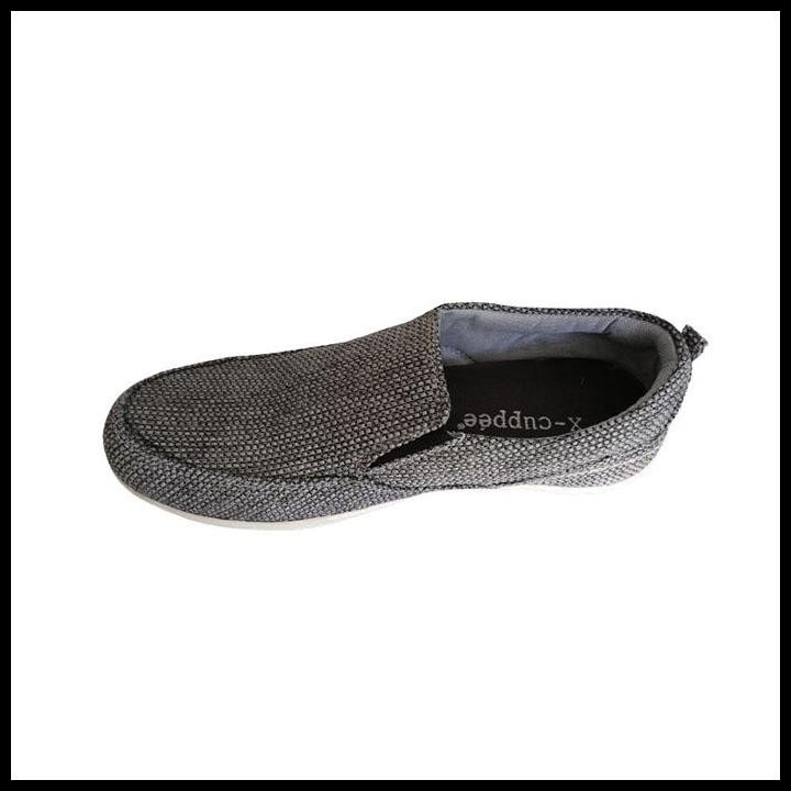 Terlaris Sepatu Pria Kanvas Denim Casual X-Cuppee Rg 02 Slip On Men Shoes Flat Karet Sneakers Good Q