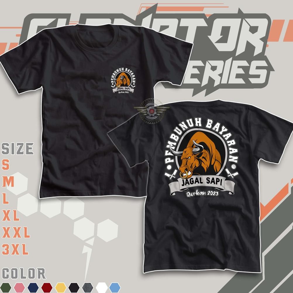 Promo Kaos Jagal Sapi Pembunuh Bayaran Baju Panitia Qurban Kurban Idhul Adha 2023 A1727