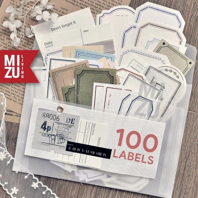 

MIZU BUJODEKO 100PCS Bujo Letter ating Label Dekorasi Journal Surat Paket