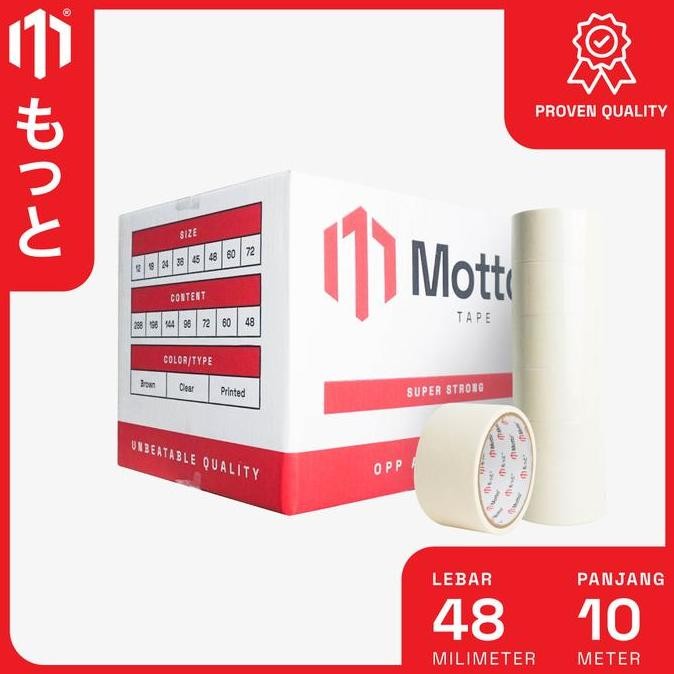 

Lakban Kertas/Masking Tape Cream 48Mm X 10 Meter - Dus 72 Pcs - Motto Co