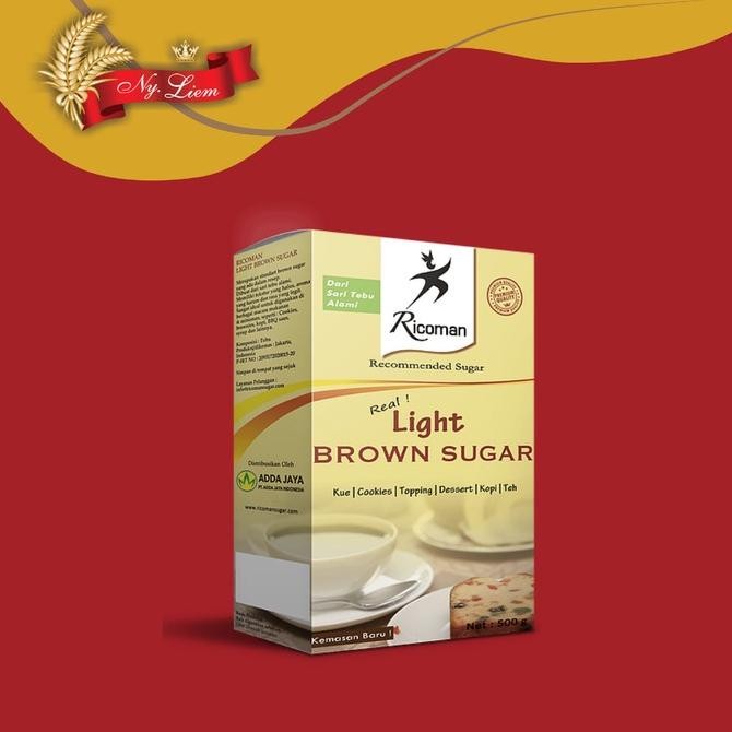 

RicomAN Light Brown Sugar 500 Gram RB10