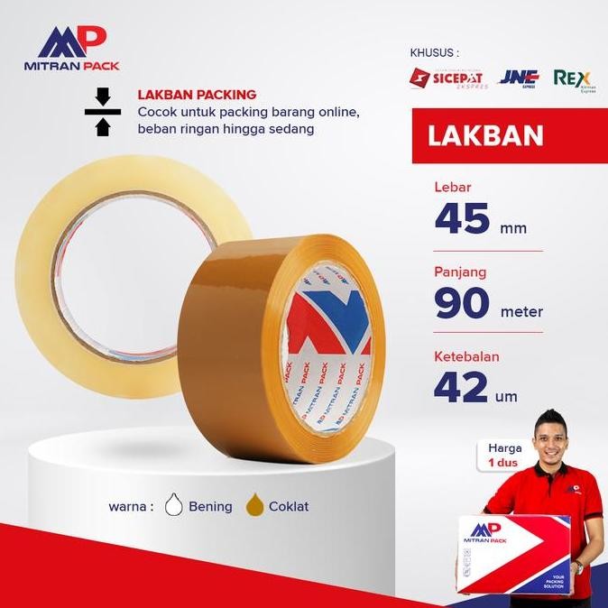 

CG Lakban Bening / Coklat 45 mm x 90 meter ekonomis