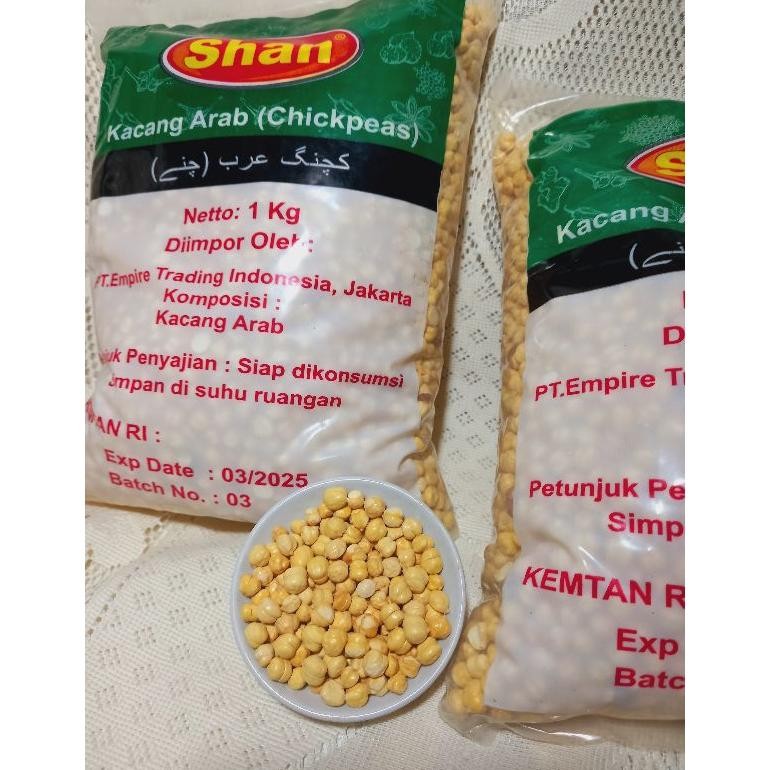 

Hj-77 Kacang Arab 1 Kg Exp.Mei 2026/Kabuli/Chick Peas/Ceci (Sudah Matang) Garing Renyah Oleh Oleh Haji Umroh