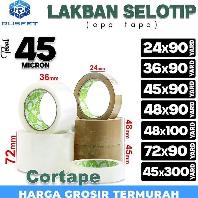 

Lakban Isolasi Solatip Opp Tape Cortape Varian / Satuan Co