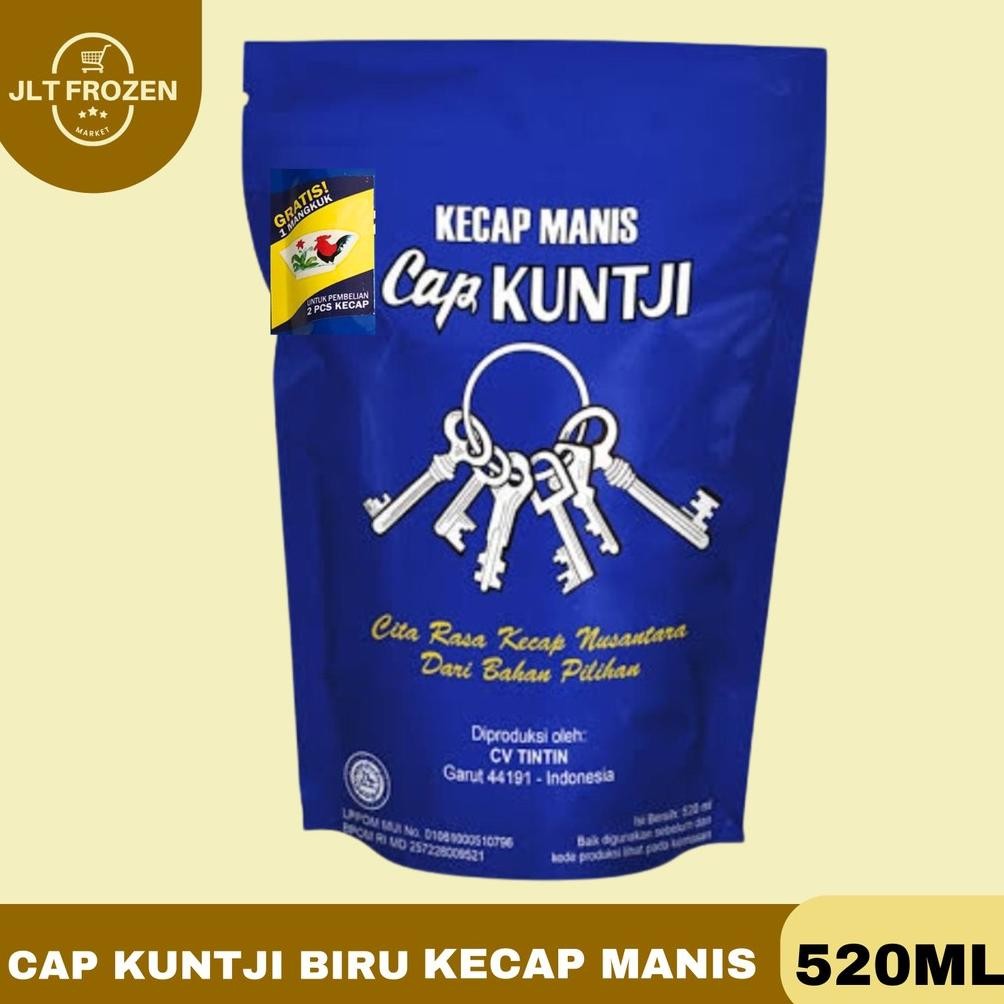 

Kecap Manis Cap Kuntji Kunci Merah / Biru / Kecap Manis / Kecap Tin Tin 520ml RB10