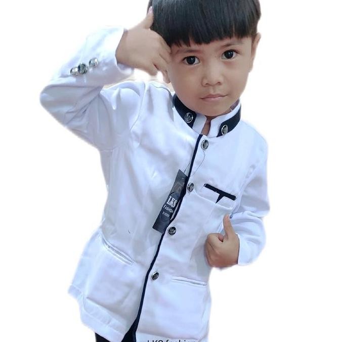 Koko anak atau jasko anak polos Setelan ,simple Nyaman juga elegant Baju Muslim Pria Couple Kain Kan