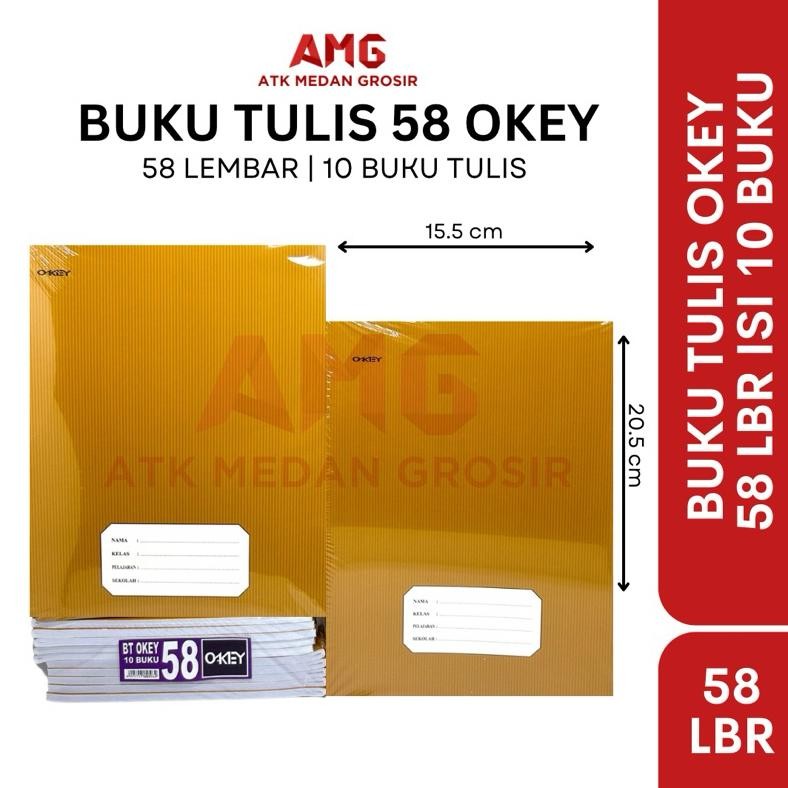 

BUKU TULIS OKEY PENDEK 58 LEMBAR ISI 10 BUKU