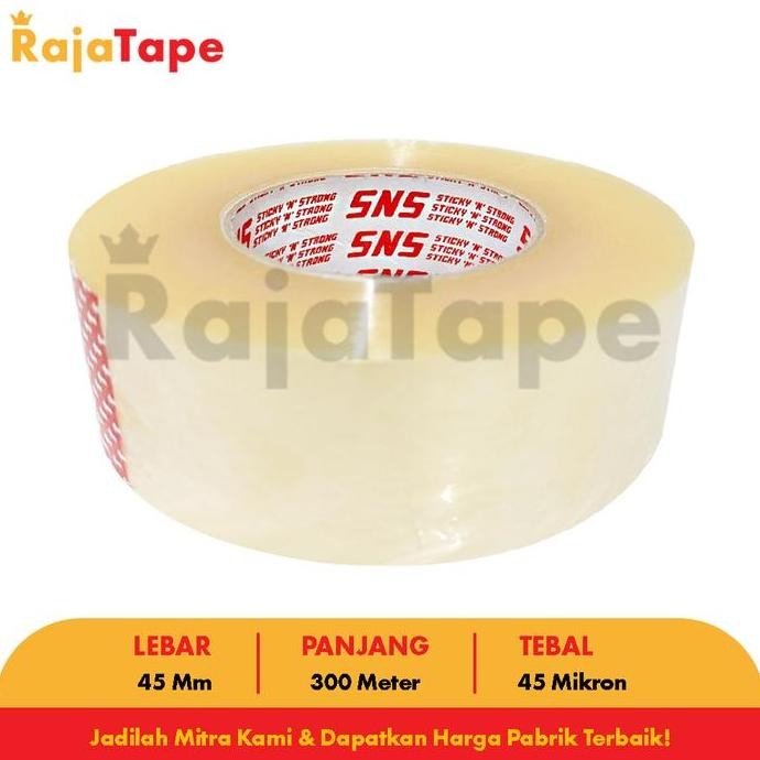 

Lakban 500 Yard 300 Meter X 45 Mm Bening Coklat Sns Co