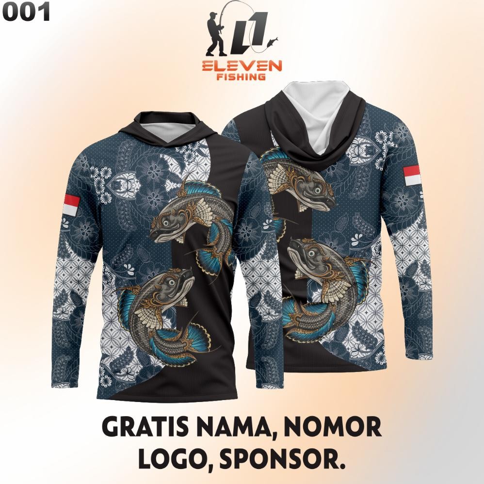 ELEVEN FISHING BAJU KAOS JERSEY MANCING PRINTING CUSTOM NAMA BISA SATUAN 001