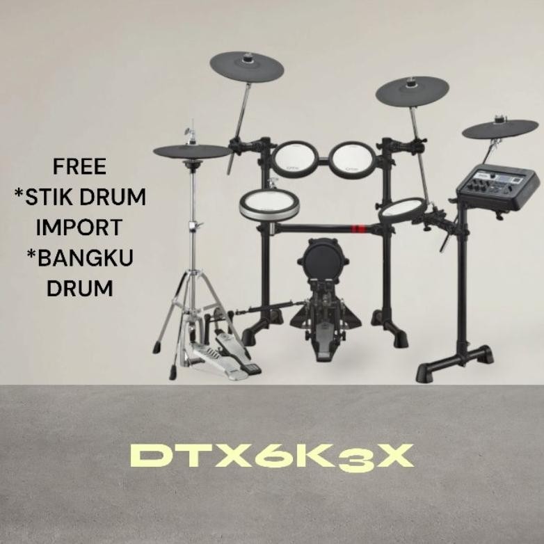 NEW DRUM ELECTRIC YAMAHA ORIGINAL DTX6KX/DTX6K2X/DTX6K3X/DTX8KM (FREE BANGKU DRUM & STIK IMPORT)