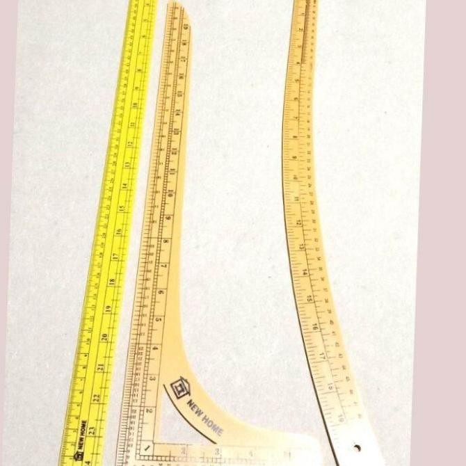 

[Expert] penggaris pola jahit kumplit isi 3 penggaris / alat jahit