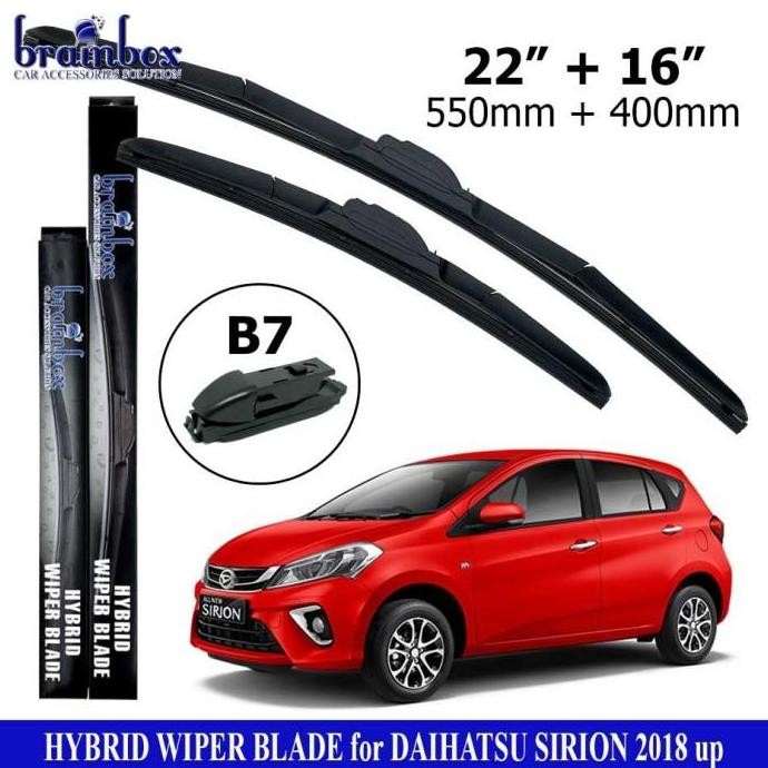 . HIGH QUALITY Hybrid Wiper Blade Daihatsu Sirion 2018 Keatas Wiper Kaca