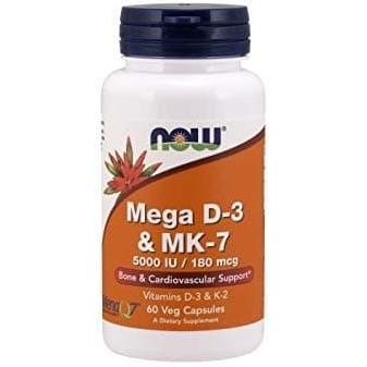 Now Food Foods Mega Vitamin D3 Vit D3 Mk7 Mk 7 Vitamin K2 Vit K2 K Original Produk