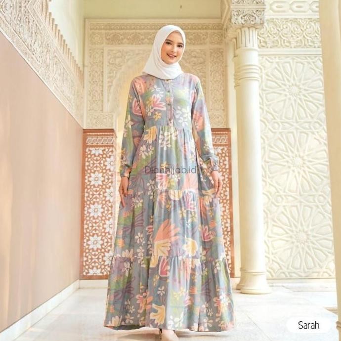 New- Gamis Wanita/Gamis Rayon Ld 120 & 105/Gamis Rayon Motif/Daily Wear