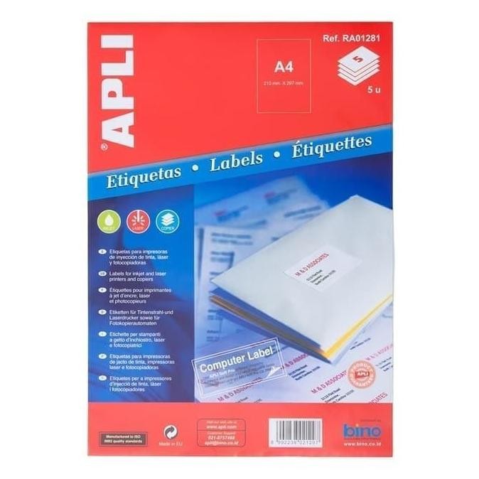 

Apli Label A4 99,1 X 38,1 Mm 1400 Label Ref 02419 (Import) Co