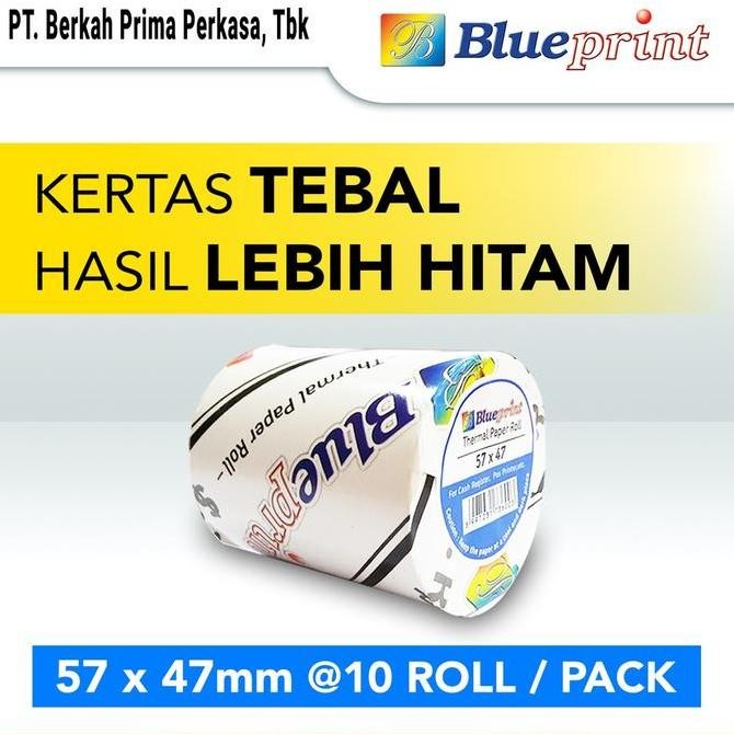 

Kertas Thermal Kasir Struk PPOB BLUEPRINT 57 x 47 , 57x47 mm - 10 Roll