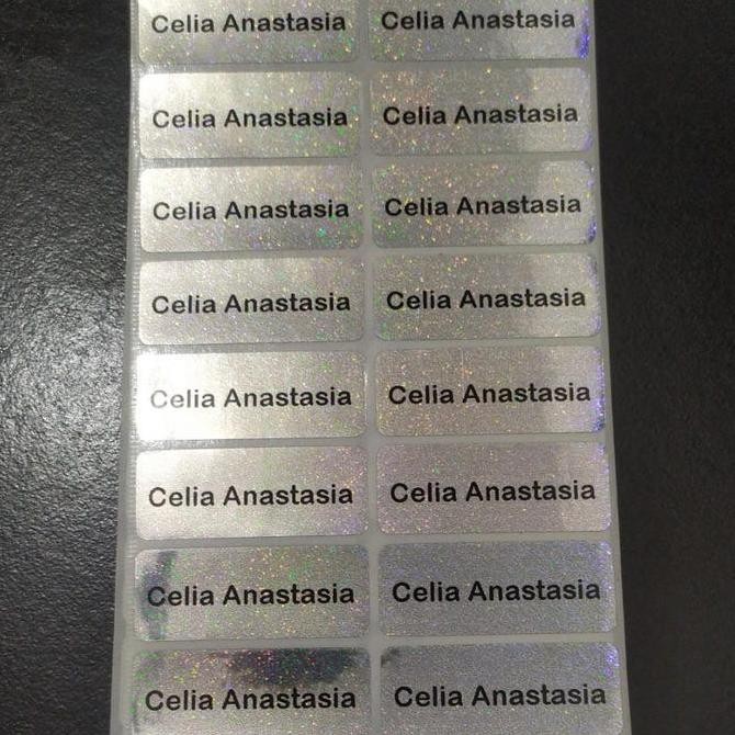 

Label Nama Waterproof (Silver Metalik) Co