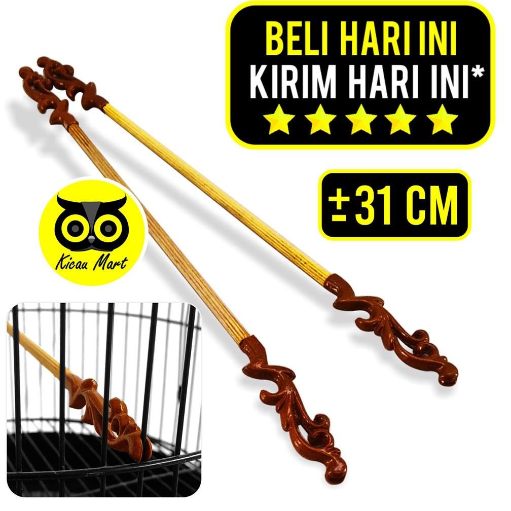 KICAU MART Tangkringan Sangkar Kandang Burung Pleci Kolibri Sogon Heloped ISI 2 PCS Klasik Ukir seru