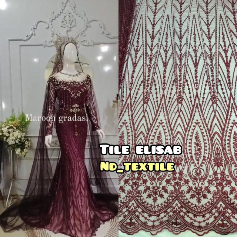 Kain Tile Payet Spangel/Sequin Payet/Tile Sequin/Bahan Kebaya