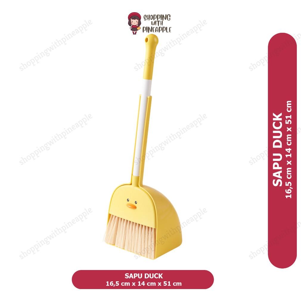 SWP - Sapu Lantai Mini / Set Sapu Dengan Serokan Mini Anak Lucu / Sapu Lantai Duck