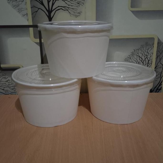 Paper Bowl 650/800 ml Mangkok Kertas Rice Bowl Soup Cup - 1Karton as