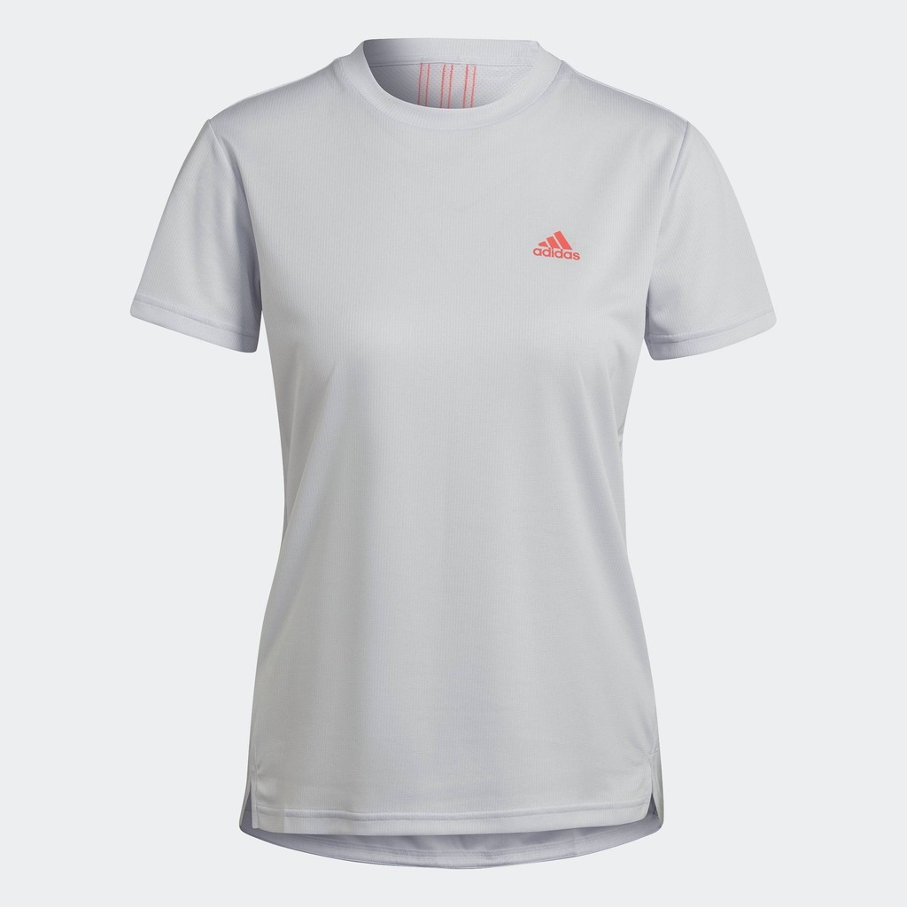TUNG2_ adidas Training AEROREADY Designed 2 Move 3-Stripes Sport Tee Women Grey HD9379