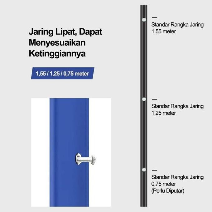 Bulutangkis Portable Badminton Bulutangkis Lining Jaring Net Badminton Net PM